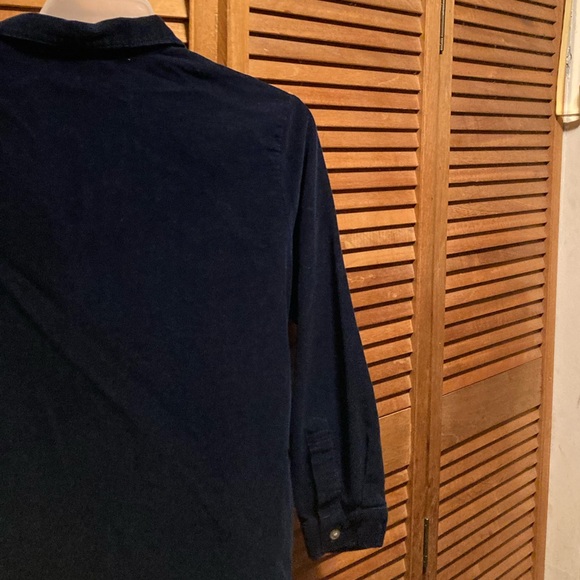 Main-street Blues Navy Blue Corduroy Dress with Tucks on the Front - Picture 14 of 14